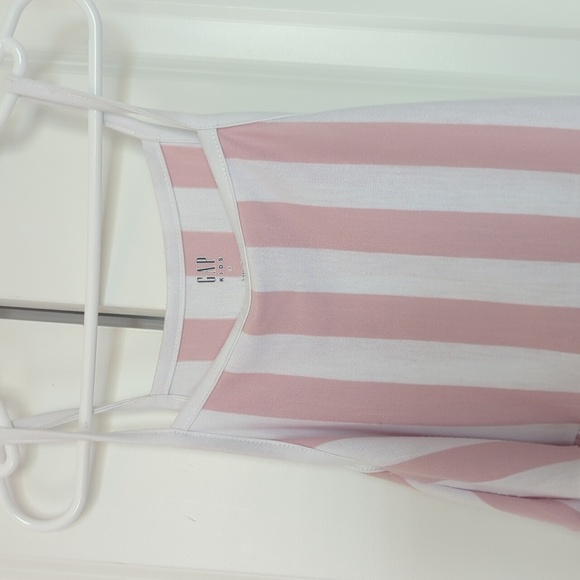 Bundle Of 2 Candy Cane GAP Kids Pink and White Striped Matching Dress Size 8&10 - Picture 7 of 7